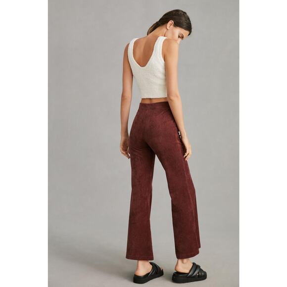 Daily Practice by Anthropologie Velour Corduroy Flare Trousers - New - Small - Picture 3 of 5